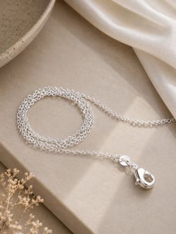 NEW 925 Silver Plated Rolo Cable Chain Link 18” Necklace