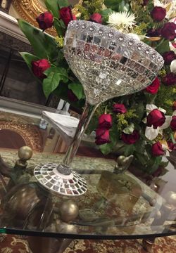 Beautiful large silver glass perfect for candy decorations