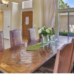 OLD WORLD RUSTIC DINING ROOM TABLE And Chairs