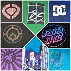 Skate Shirt Bundle (C1rca, Osiris , ES, Fallen, DC, Santa Cruz)
