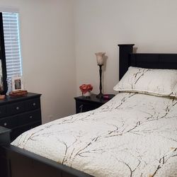 Queen Size Bedroom Set With Adjustable Bed Mattress Included