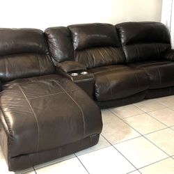 Reclining Leather Sofa 