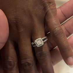 Brand New Diamond Wedding Ring With Black Diamonds 