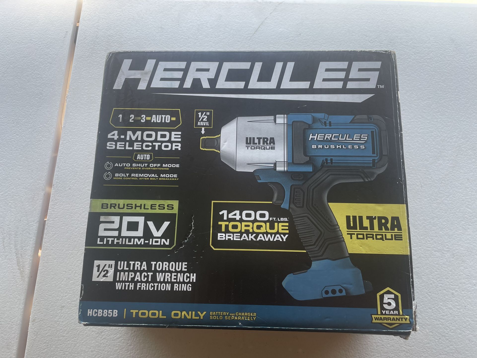 HERCULES 20V Brushless Cordless 1/2 in. Ultra-Torque 1400 Impact Wrench - Tool Only