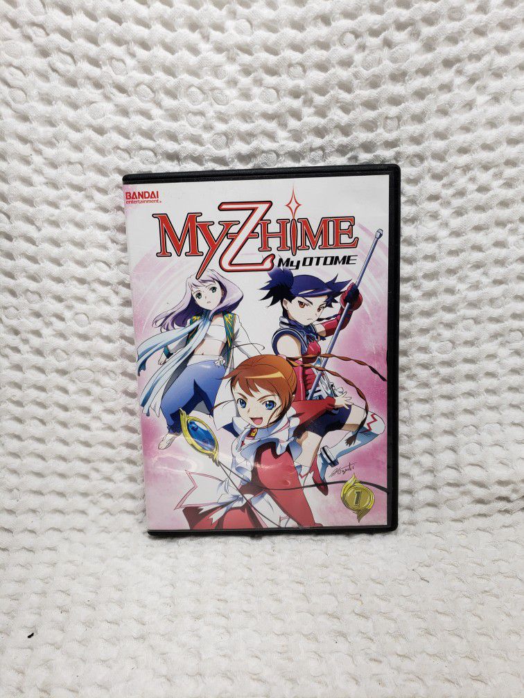 My-Hime Z: My-Otome, Vol. 1  Dvd .  
Dreamy Arika
A Gust running through the garden of Otome
First Time
The blazing transfer student 
English and Japa