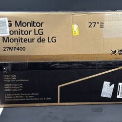 LG 27MP400-B 27'' FHD IPS 3-Side Borderless FreeSync Monitor - Black