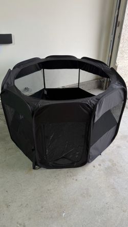 Top Paw Soft-Sided Pop-Up Pet Playpen (Black) - Great Condition