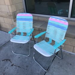 Vintage "Miami Vice" Lawn Chairs