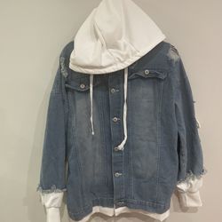 Anime Attack on Titan Denim Hoodie Jacket Adult L/XL