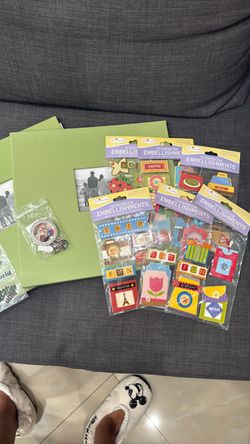 Scrapbooking albums and embellishments