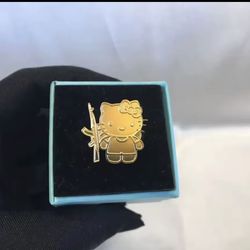 Gold plated hello kitty ring
