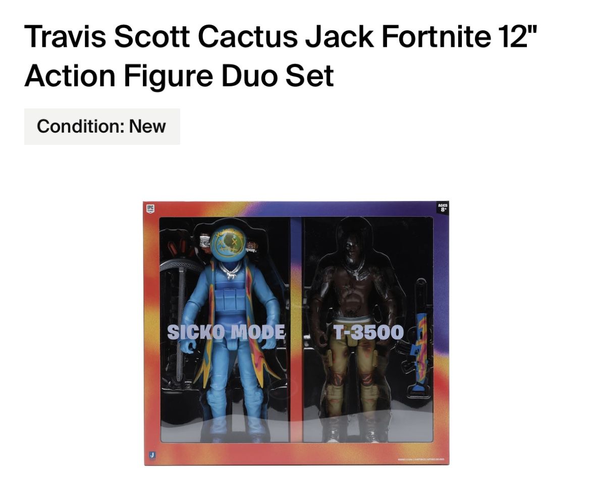 Travis Scott Cactus Jack Fortnite Action Figure Set