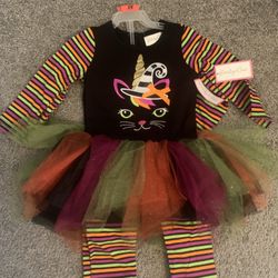 New Emily Rose 2t Boutique Cat Outfit For Halloween 
