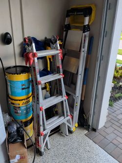 Little Giant 18-ft ladder and also 6-ft gorilla stepladder aluminum