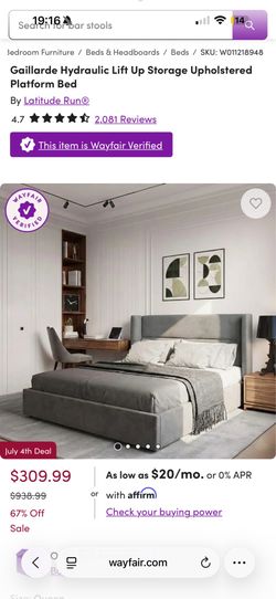MOVEOUT SPECIAL Queen bed with mattress