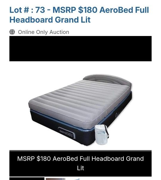 Aero Bed Headboard Grant Lit 18 Inch Height