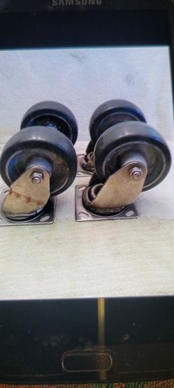 Industrial Heavy Duty 4 " Swivel Plate Casters  Set Of 4 