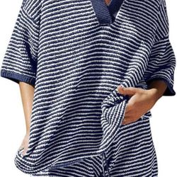 *NEW*2 Piece Kinit Short Sleeve Set-LARGE