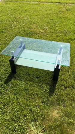 Glass coffee table