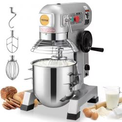 Commercial Food Mixer, 30Qt Commercial Mixer with Timing Function, 1100W Stainless Steel Bowl Heavy Duty Electric Food Mixer Commercial with 3 Speeds