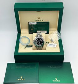 2022 Rolex GMT-Master II Black Ceramic Bezel 40mm 126720VTNR Sprite Stainless Steel Jubilee Bracelet Black Dial Watch Box Tag Card - FULL SET