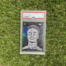 Bukayo Saka Munich at Night Insert 2024-25 Topps Chrome UEFA PSA 7