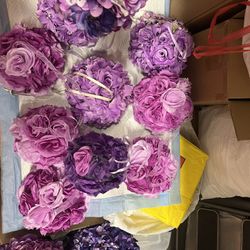 12 Wedding decor Flower balls could be hung All $60