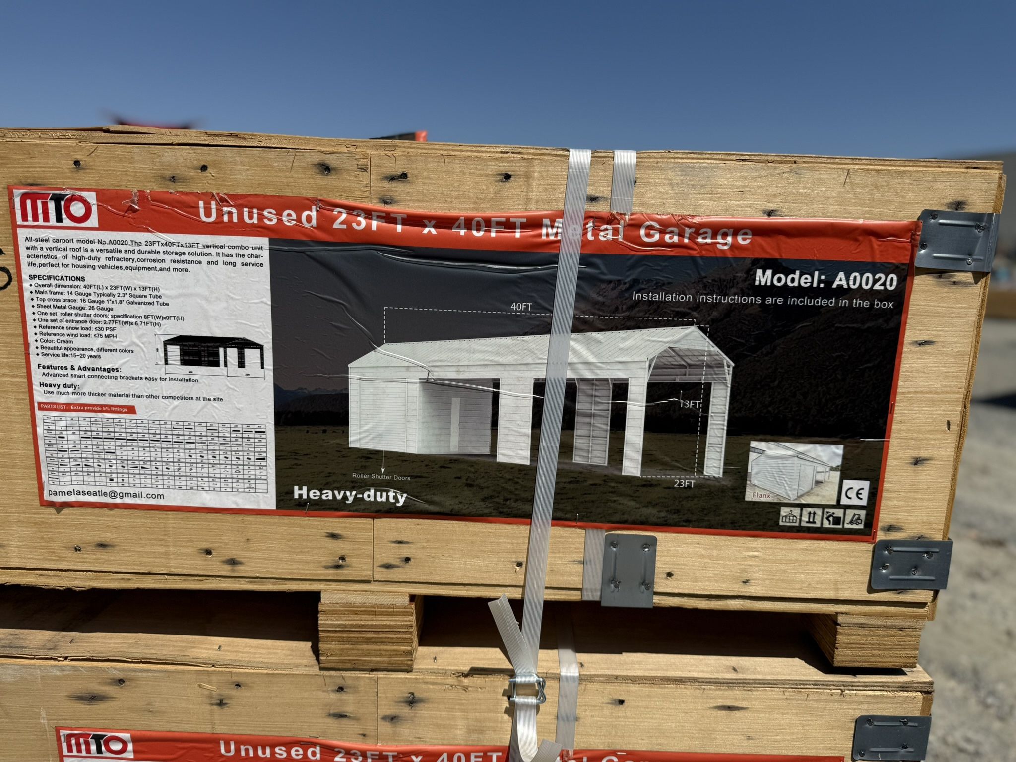2025 23x40 Metal Garage Shed
