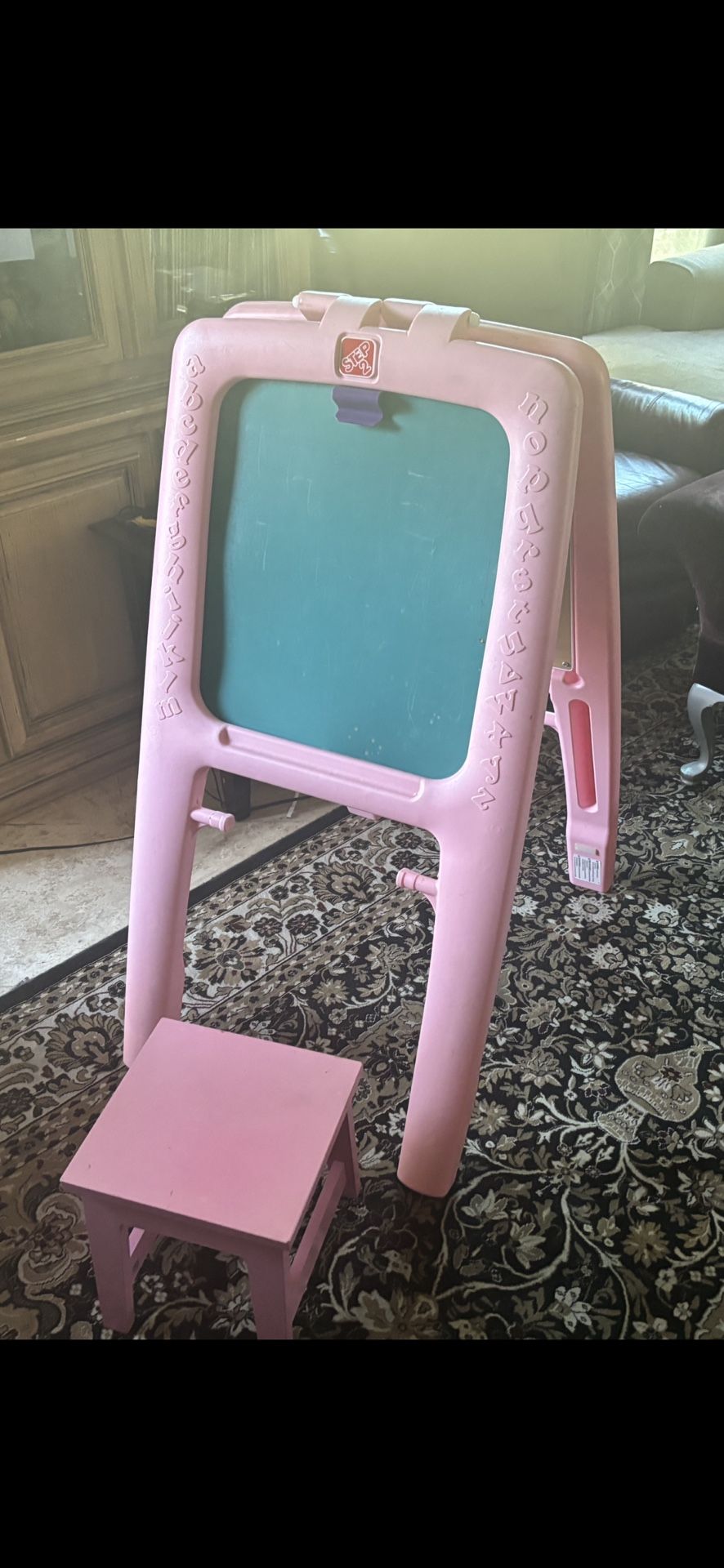 Step 2 Kids Chalk/White board With Little Stool