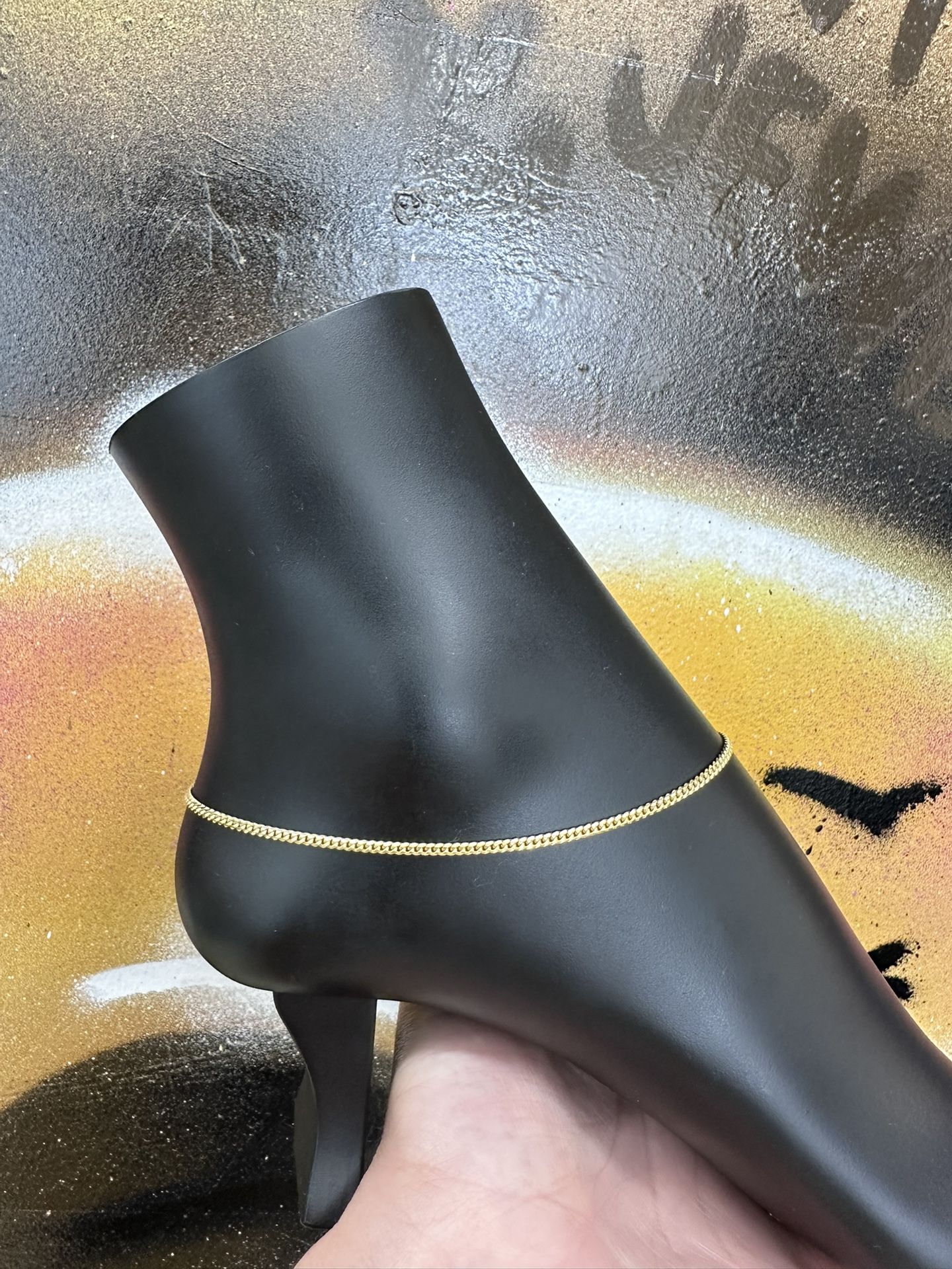 10k ANKLET MICRO CUBAN