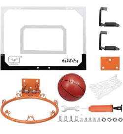Upgrade Basketball Hoop Set for Kids-Extra Large 24''x 16''Pro Indoor Basketball Hoop for Door & Wall with 3 Balls, Complete Accessories, Basketball T