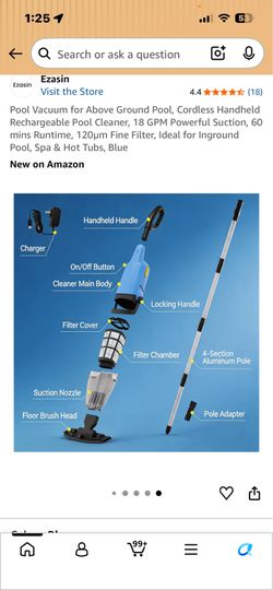 Cordless pool vacuum