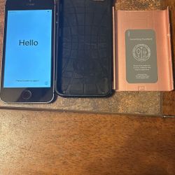 iphone SE.  Has Factory Settings  With Box  With Earphones (new)