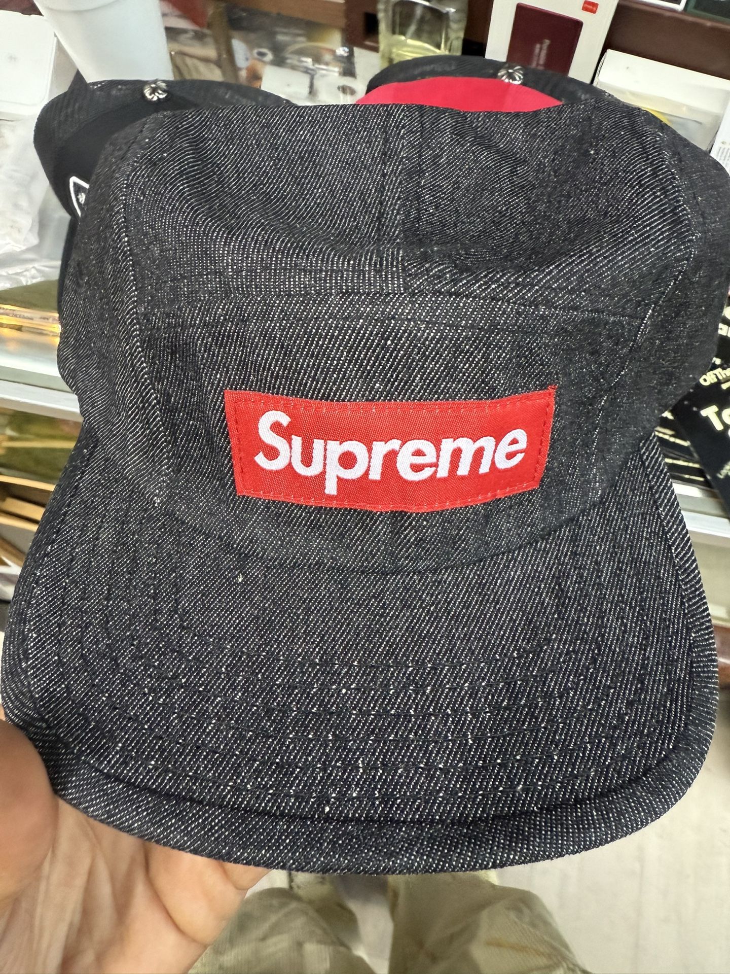 Supreme denim Camp Cap brand new with tags SnapBack hat #supreme #snapback #hat #cap