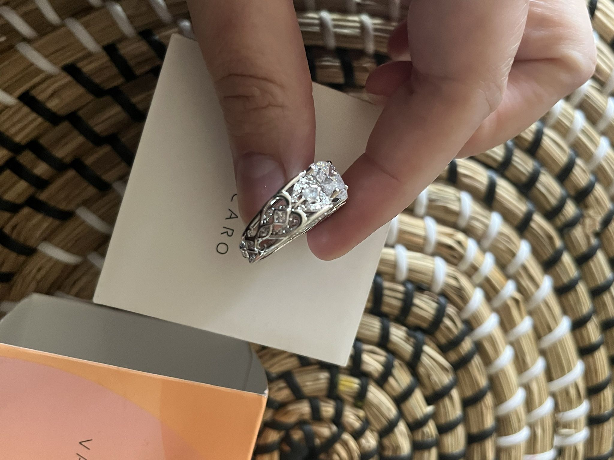 Women's Sterling Silver .925 Stamped Size 7 Heart Engagement Ring