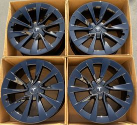 19” Tesla Model 3 Factory Wheels Rims Gloss Black New