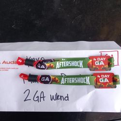 tow 4 day unregistered GA passes for Aftershock