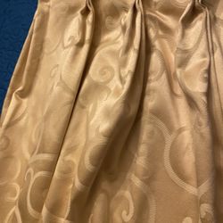 2 Panels Custom Made Curtains Pleated With Lining 100” Long And 32” Wide On The Pleated Top