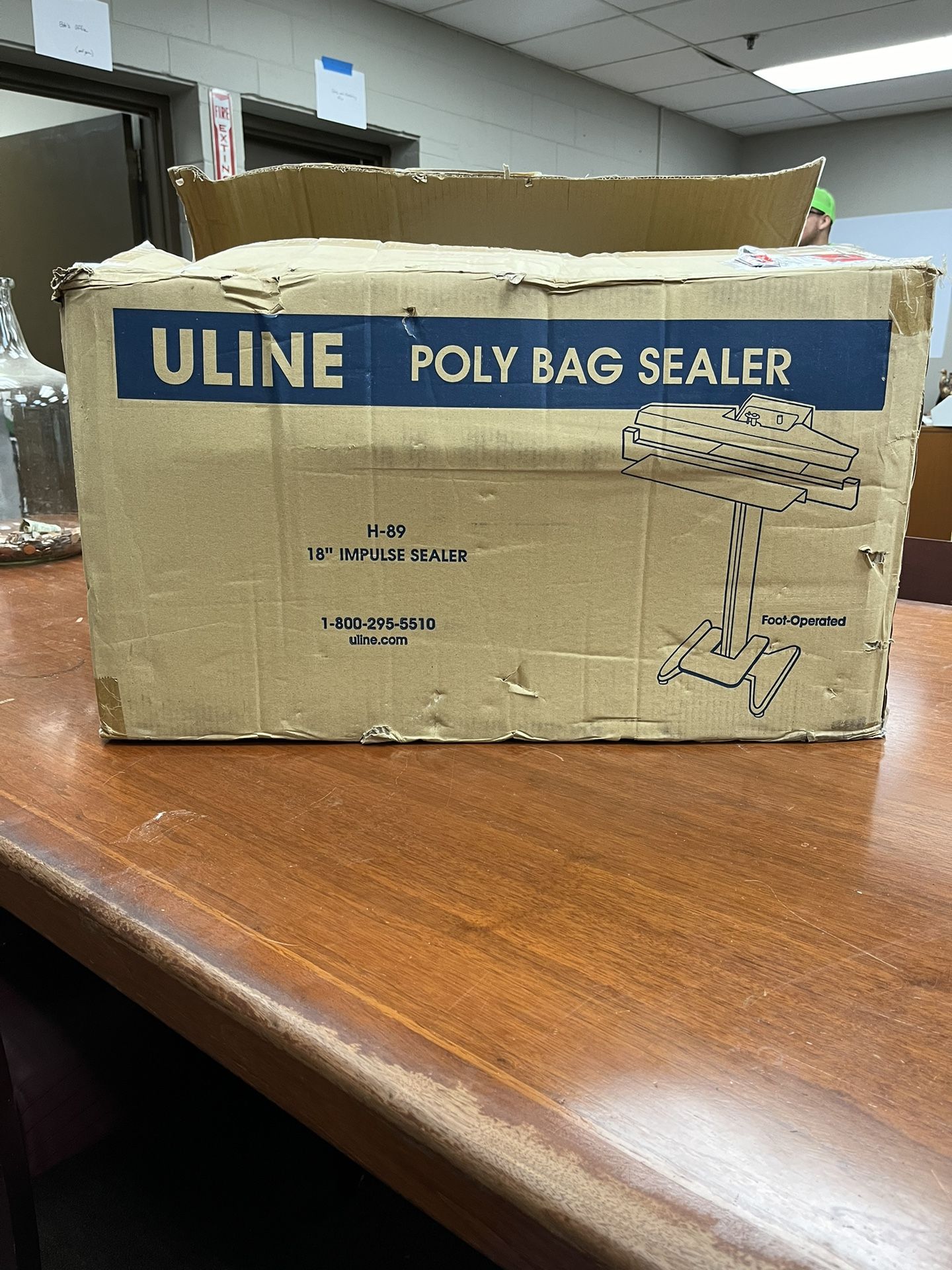 ULINE 18” Poly Bag Impulse Sealer H 89 Foot Operated
