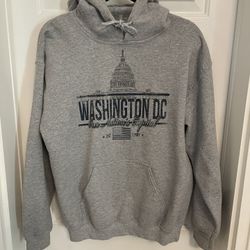 Washington DC Crewneck Sweatshirt Oversized hoodie gray size Medium