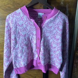 Disney Aristocrats Marie pink buttoned up sweater 