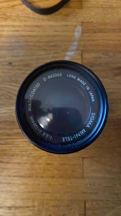 sigma mini tele lens 1:3.5 f=135mm #878820 with protective case