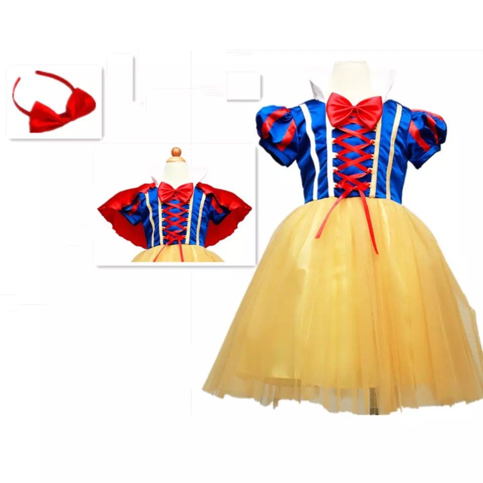 Cosplay Costumes Dress For Girls Baby Girls Snow White Halloween Performance Princess Party Clothes Infants Kids Dresses Fancy