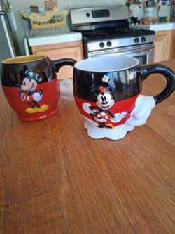 Mickey &  Minnie Mouse Ceramic Coffee Mugs