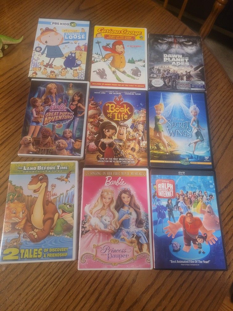 Kids Movies 3 Dollars Each.