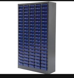 100 Drawer Cabinet for Bolts and Nuts, Tool Storage Cabinet, Parts Storage Shelves with Drawer, ABS Material for Storage Brand New D309 Has dents on t