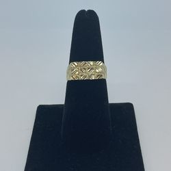 Gold Nugget Ring 10K New