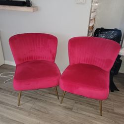 2 Fuschia Pink Chairs