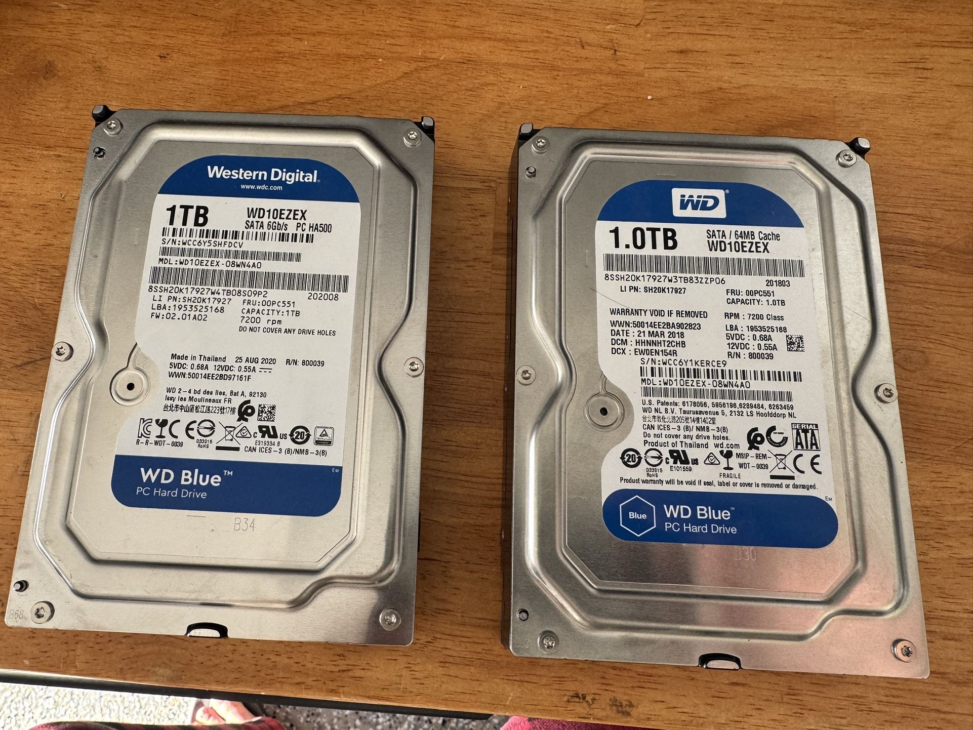 Western Digital 1TB Desktop Hard Drive $15 Each 