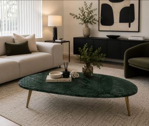 Contemporary coffee table Marble green  Table Coffee